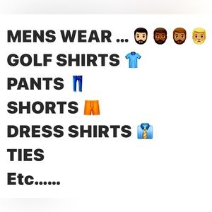 COPY - Button down, golf shirts, T-shirts